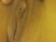 Omg look at the cum run out of my used milf pussy 10/16