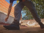 Sexy masturbation teacher N1 after dancing salsa he jerks himself in the air just like his big cock 2/16