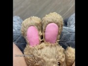 POV pussy humping and peeing on my plushie toy 10/16