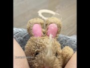 POV pussy humping and peeing on my plushie toy 6/16