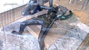 Latex living decoration T2, shiny fucking - Gloomy Babe