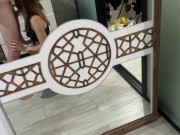 Squatting sucking cock 8/16