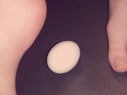 Egg gets crushed by barefeet Giantess 1/16