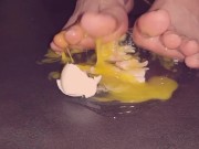 Egg gets crushed by barefeet Giantess 11/16