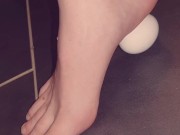 Egg gets crushed by barefeet Giantess 2/16
