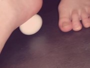 Egg gets crushed by barefeet Giantess 3/16