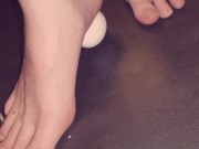 Egg gets crushed by barefeet Giantess 4/16