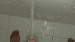 Desperate pissing in underwear I get everything wet, close-up, moans of pleasure
