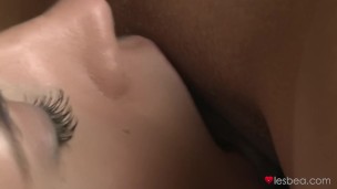 Her tongue deep inside this SOFT WET PUSSY as it sits on her face - Lesbea