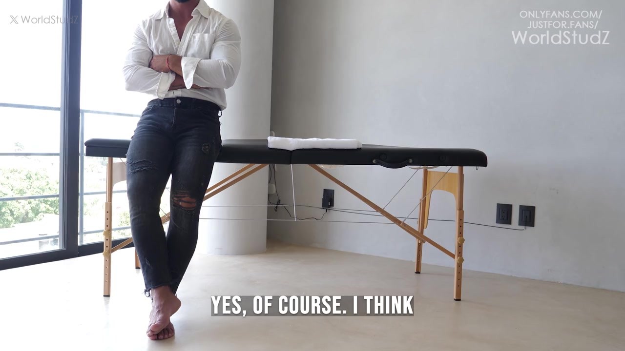 Straight Stud Miles Can't Control Erection During Massage [WorldStudZ]