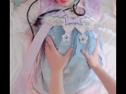 [intro] A photoshoot of Hanfu girl with weeping cherry tree🌸 and in a room (shaved pussy teasing 8/16