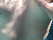 Nude teen with amazing tits in a public pool makes small dick hard 12/16
