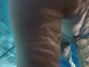 Nude teen with amazing tits in a public pool makes small dick hard 6/16