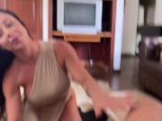 Big booty served WET & SLOPPY BLOWJOB - Prepared DEEPTHROAT - POV 12/16