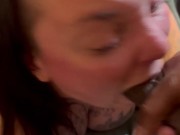 My dick is rock hard I m face fucking her nonstop all she wants to do is suck my dick and gag 💪🏾 15/16