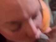 My dick is rock hard I m face fucking her nonstop all she wants to do is suck my dick and gag 💪🏾 16/16