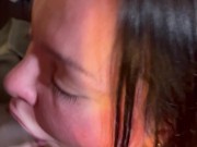 My dick is rock hard I m face fucking her nonstop all she wants to do is suck my dick and gag 💪🏾 8/16