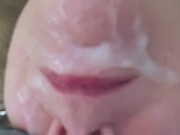 Big Tits Nipple Pulling & Face Fuck Facial ! 16/16