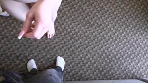 Cock-Hungry Co-Ed Scarlette Snow Loves to Tease and Please - POV BJ and Titfuck