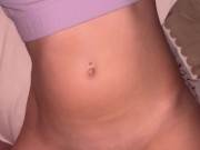 he puts his fingers in my pussy to wake me up and cums on my pajamas 10/16