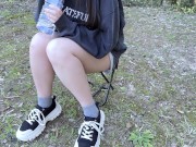 のあちゃんの野ションおしっこ我慢！！山登りしながらお漏らししちゃった！ 12/16