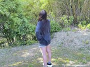 のあちゃんの野ションおしっこ我慢！！山登りしながらお漏らししちゃった！ 2/16