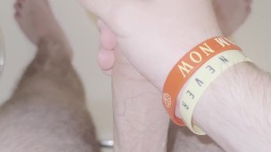 young twink is left alone and relieves stress jerking his dick