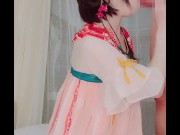 [buildup] The weeping cherry🌸 Hanbok fairy and her secret games(Paipan,naked  pussy, blowjob) 14/16