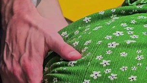 Mind Blowing: Hot Asian Babe in Green Dress with Juicy Ass Gets Epic Anal Shock on Bar Stool!