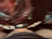 PMV- Sexy redhead sucks Huge cock in her gas mask