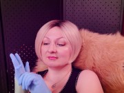 ASMR with medical gloves, clicking and clapping hands