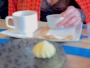 I take off my panties in a cafe.