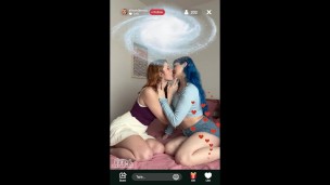Accidentally live-streamed threesome with stepsis and her bff