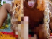 Ebony eGirl in Pikachu Ears Gets Kinky: Spits & Licks Her Favorite Dildo! 12/16