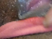 Ladykaiyo Red Panty Teaser, Close-Up on Pretty Pink Pussy 7/16