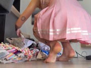 Hot redhead amateur college girl comes for a fashion try on haul turns into a porn casting 4/16