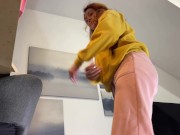 Hot redhead amateur college girl comes for a fashion try on haul turns into a porn casting 9/16