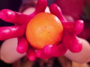 ASMR: nurse gloves and eating oranges! Arya Grander 9/16