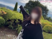 【素人】野外露出！Eカップ色白彼女が野外で放尿して中出し青姦 素人カップル/美少女/色白美乳/中出し/フル動画(28分)/일본여대생과질내사정섹스 1/16