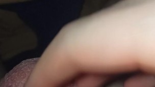 Squeezing my balls and wanking