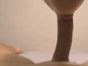 greedy girl's wet blowjob with explosive cumshot