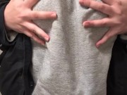 Brunette plays with perky boobs 2/16