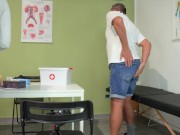 MILF Nurse Remove Zucchini from Greengrocer’s Ass, Makes Him Cum, and Pisses in His Ass 4/16