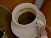 No panties in a cafe 12/16