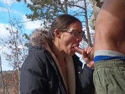 Hiking make milf gets cum in mouth 13/16
