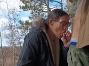 Hiking make milf gets cum in mouth 3/16