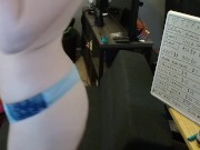 Topless Panties Try-On & Naked Stretching! ShellsssXO Fansly Livestream Clip
