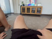 Roommate wants to drain my cock again 🤧💦 1/16