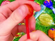 Satisfying video Asmr lollipops candy unboxing video Asmr opening video and chocolate gummy candy 15/16