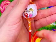 Satisfying video Asmr lollipops candy unboxing video Asmr opening video and chocolate gummy candy 6/16